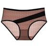 Women's Underwear With Mesh Breathable Knickers Sexy Mid Waist Briefs Ladies Underpants Fit 60kg to 125kg