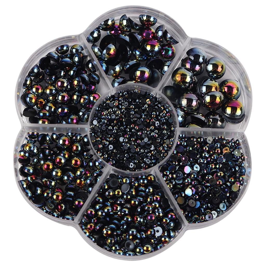 

2800 шт./компл. полужемчужные бусины с плоской задней частью из атласного блеска пластика для свадебного платья