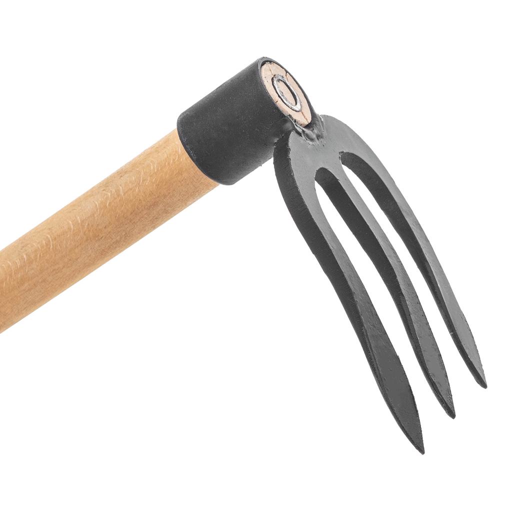 KADAX Forged Steel Three-toothed Hoe 15x12cm With Handle