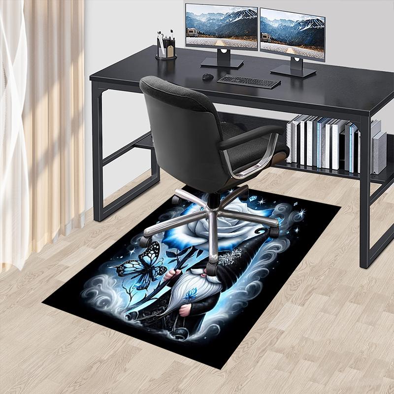 

Blue Rose Gnome Chair Mat: Office Carpet, Oversized Rug for Home Decor, Sofa Mat, Desk Pad Gift - Suitable for Bedroom, Living Room, Any Roo 60cm by 90cm