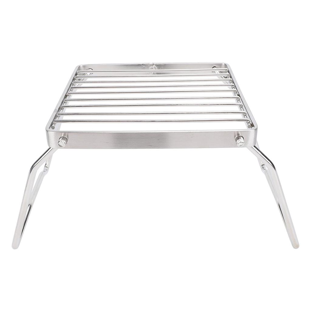 Camp Grill with Foldable Legs Stainless Steel Portable Camping Stove Grill Rack Campfire Stand for