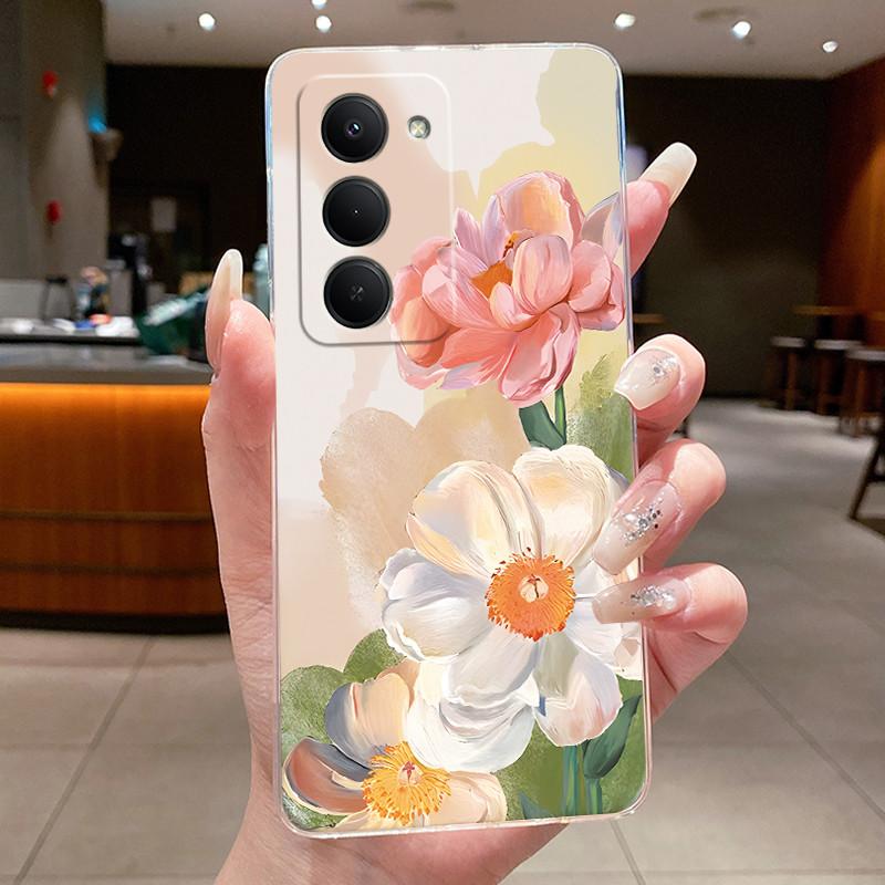 New Design For Redmi 15 5G Case Clear Luxury Fashion Butterfly Flower Pattern Soft TPU Silicone Phone Cover For Redmi15 5G Case