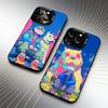 Colorful Aesthetic Dog Phone Case For iPhone 16 17 15 14 12 13 Pro Max Black Color Shockproof Cover