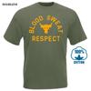 Men'S Project Rock Blood Sweat Respect Graphic T-Shirt Men'S Fashion Short Sleeved Camisetas Slim Fit T-Shirts