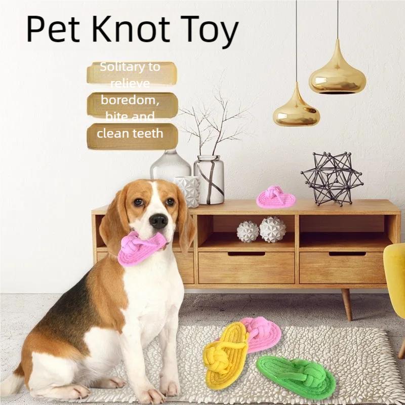 Pet Interactive Chewing Toy Cotton Slipper Rope for Small To Large Dogs Teeth Training Molar Dog Accessory