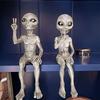 1Pcs Space Alien Statue Skeleton Decompression Gifts Skull Model Body Figure Toy Garden Figurine