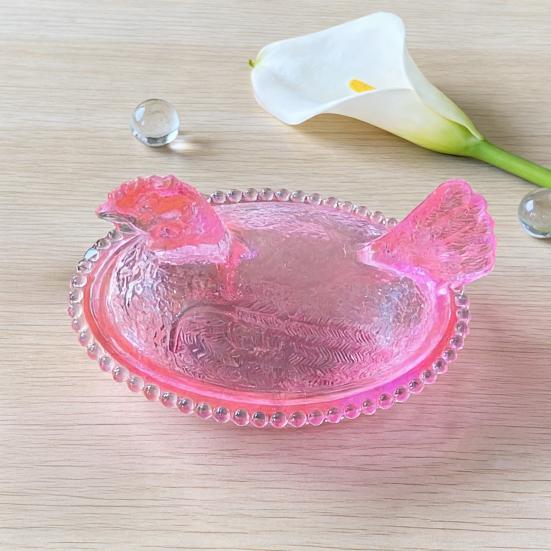 Hen Fruit Bowl Transparent Plastic Decorative Serving Dish for Candy Nuts & Snacks Creative Centerpiece for Living Room Party Table