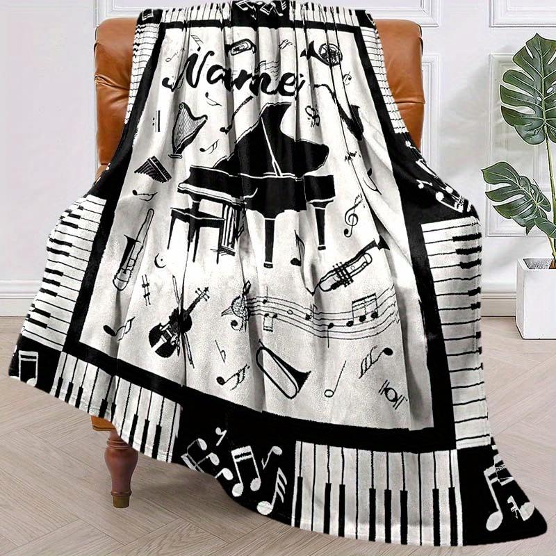 Piano Customize Your Name Blanket Warm Comfortable And Soft Blankets Are Suitable For Home Lunch Break Blanket Office Sofa Sofa Gift To Relatives And