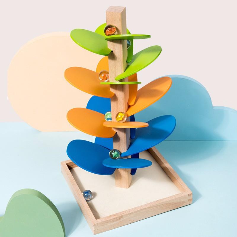 Children's disassembly and assembly simulation ball inserting building block making snowflake flakes colored leaves splicing leaves petals leaf ladder