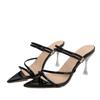 2025 summer new large size high-heeled sandals European and American pointed breathable fashion sandals women's size 43 foreign trade shoes