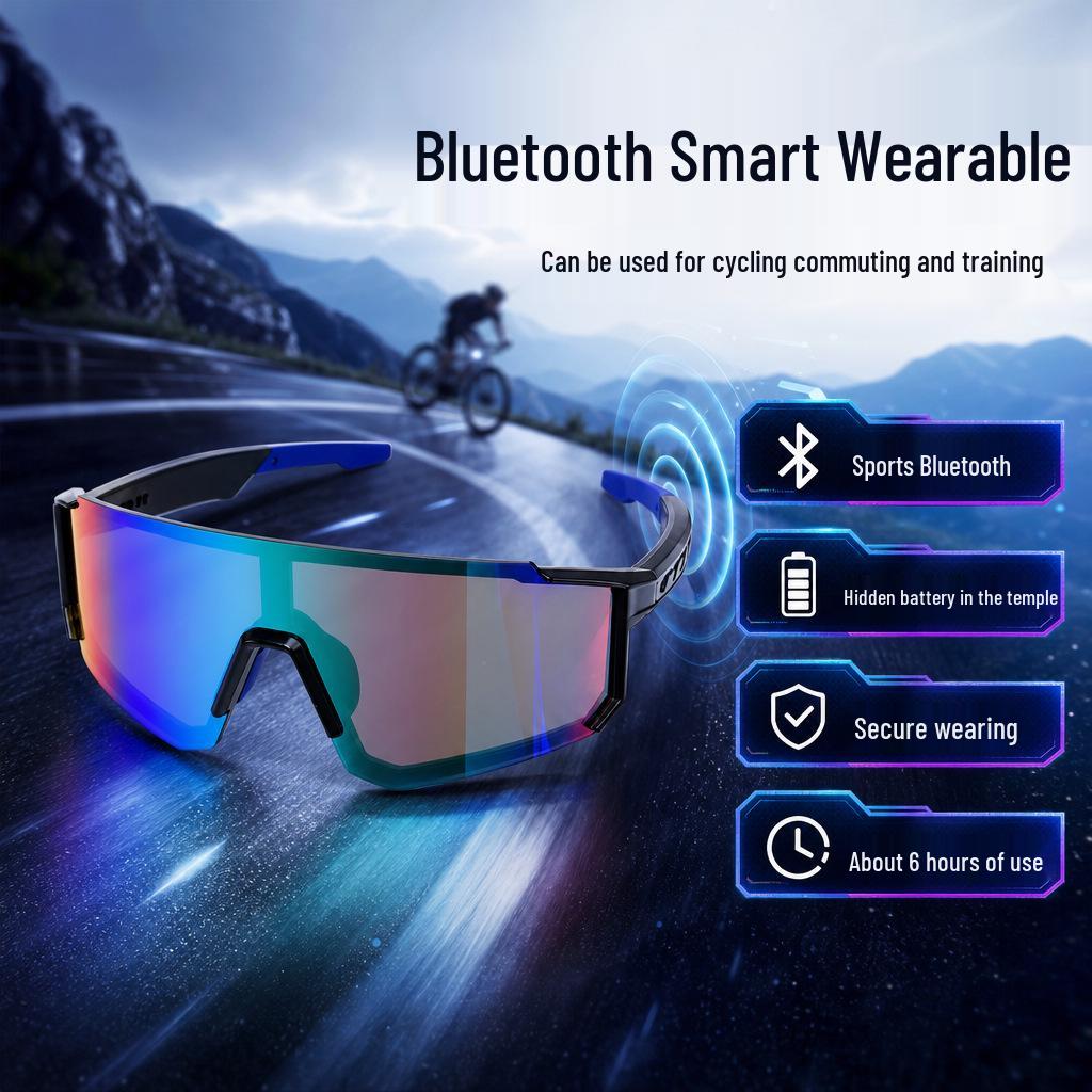 QY-Pro1 Smarte Outdoor-Radsportbrille mit UV-Schutz, Musik- und Anruffunktionen für Wandern, Skifahren und Angeln