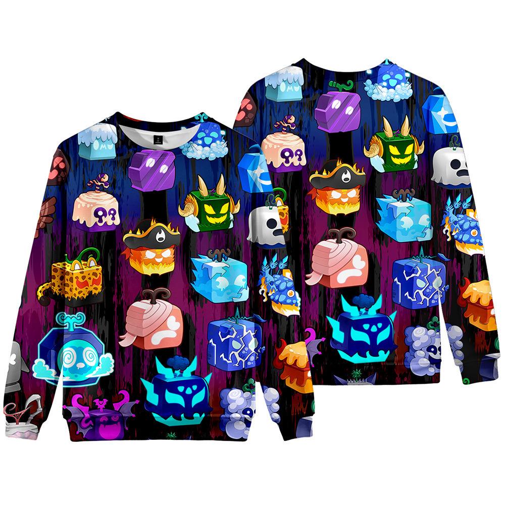 15 Colors Women Men's BLOX Print Hoodies Round Neck Sweatshirts Man Travel Pullover Male Top Streetwear Outdoor Tracksuit