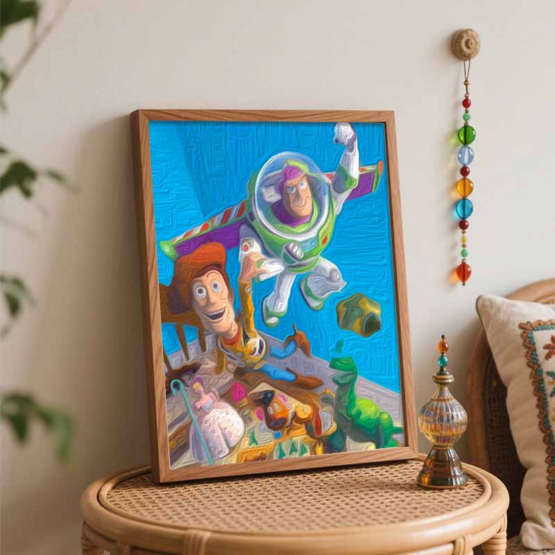 Disney Toy Story Buzz Lightyear Woody oil painting art set handmade diy gift home decoration
