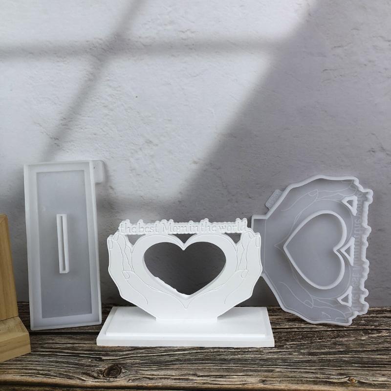 Heart Shaped Epoxy Resin Frame Mold Flexible Heart Frame Ornament Mold For Crafting Unique Home Decors And Keepsakes