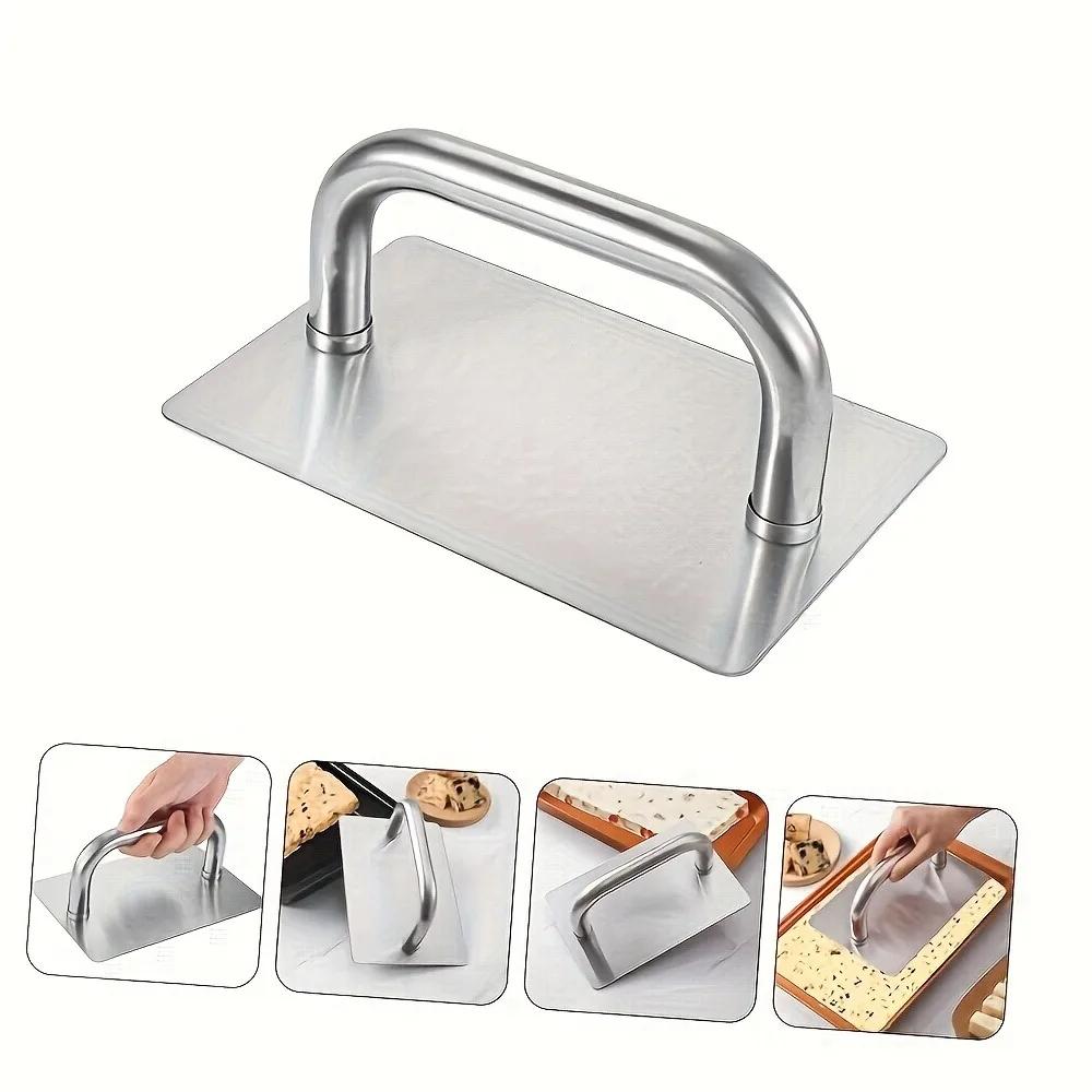 1ks Nerezový lis na hamburgery Kompaktor těsta s rukojetí Kuchyňský nástroj na pečení pro pečivo Koláče Sušenky Kuchyňské doplňky