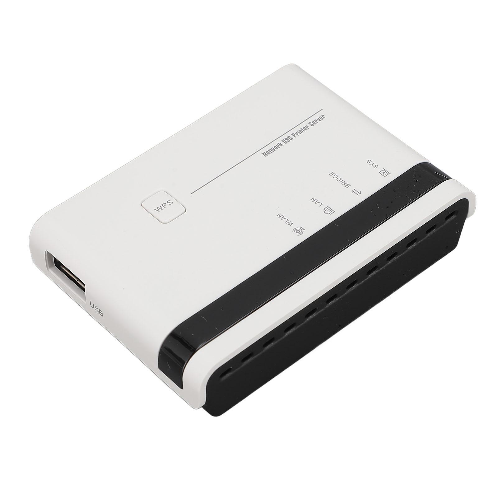 

Сервер друку USB2.0 з інтерфейсом LAN 10/100 Мбіт/с 2,4 ГГц Бездротовий Дротовий Мережевий Сервер Друку для EU Plug