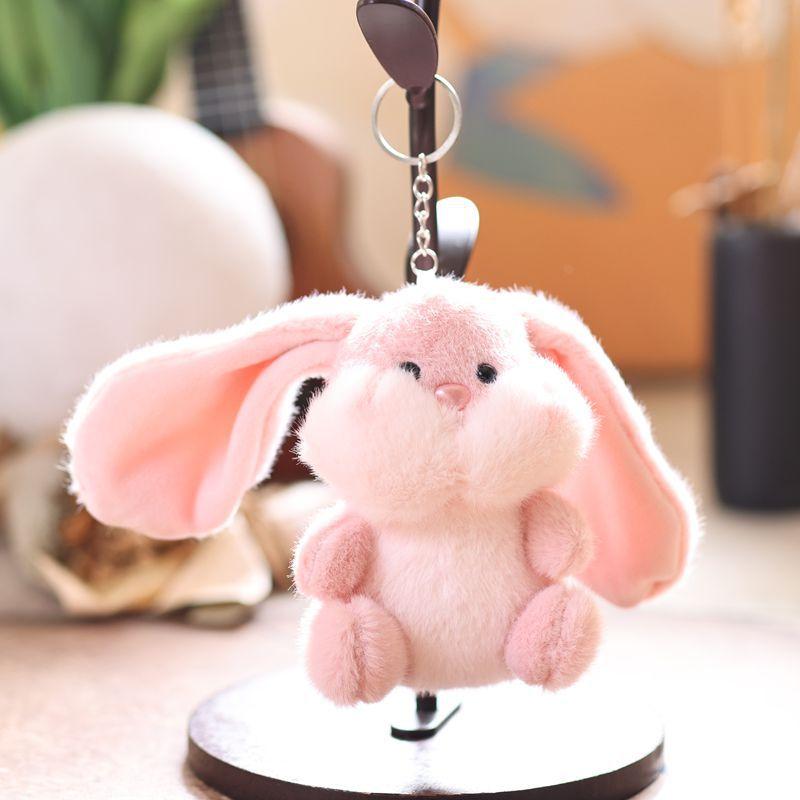 13Cm Cute And Cute Big Eared Rabbit Pendant Plush Toy Doll Small Rabbit Bag Pendant Keychain Doll Birthday Gift