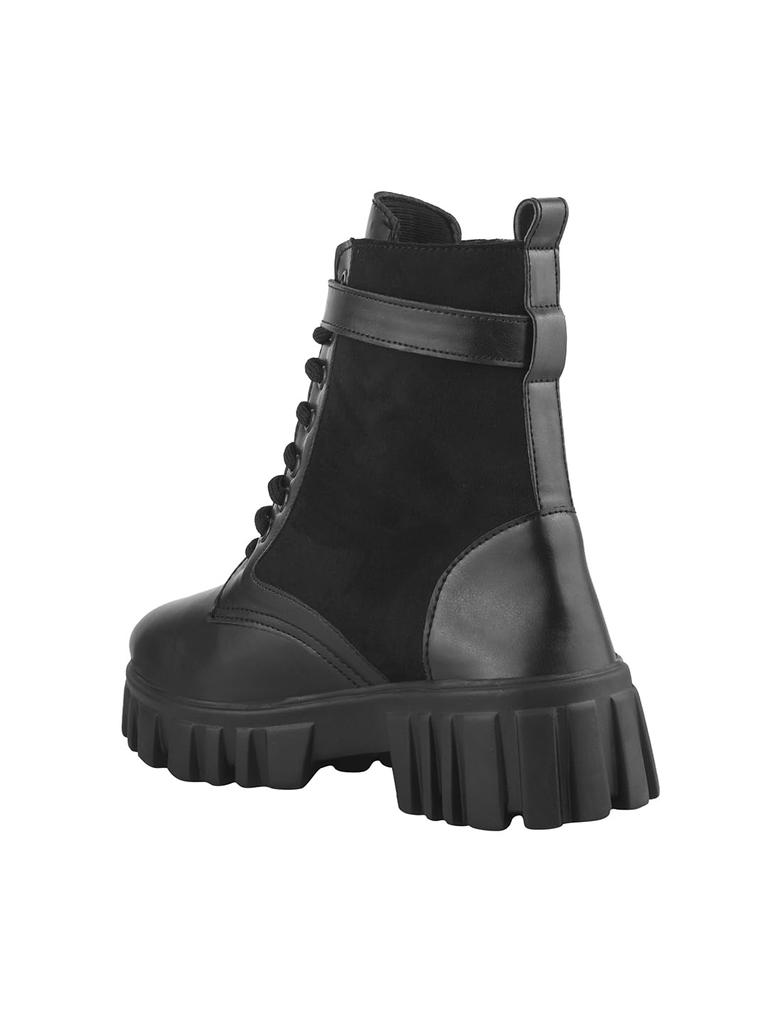 Shoetopia Damskie Krótkie Botki na Grubym Obcasie z Antypoślizgową Podeszwą, Wygodne Modne Botki na Kostkę | Miękka Amortyzująca Podeszwa | Do Noszenia na Co Dzień, Na Imprezę i Zimą