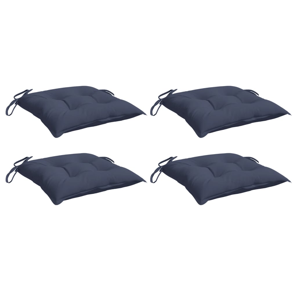Chair Cushions 4 Pcs Navy Blue 50x50x7 Cm Oxford Fabric
