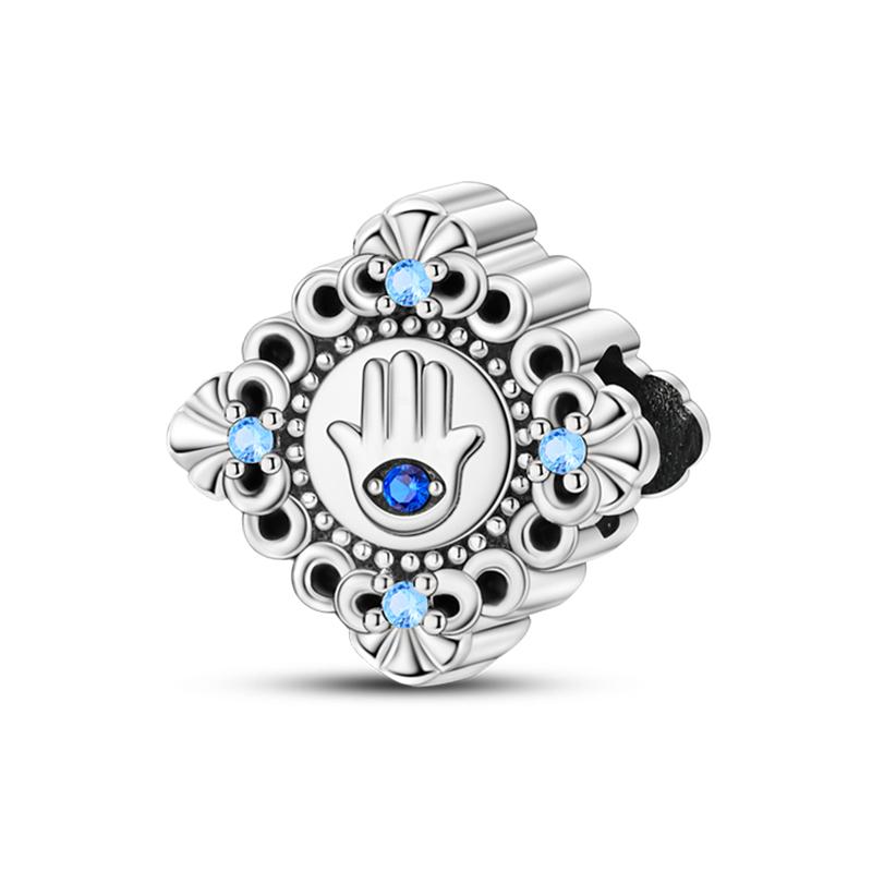 Genuine copper Classic Palm Devils Eye Charm Bead Charms Bead Charms Ideal For Women Male Compatible With 3mm Authentic Bracelets Fine Do It Yourself