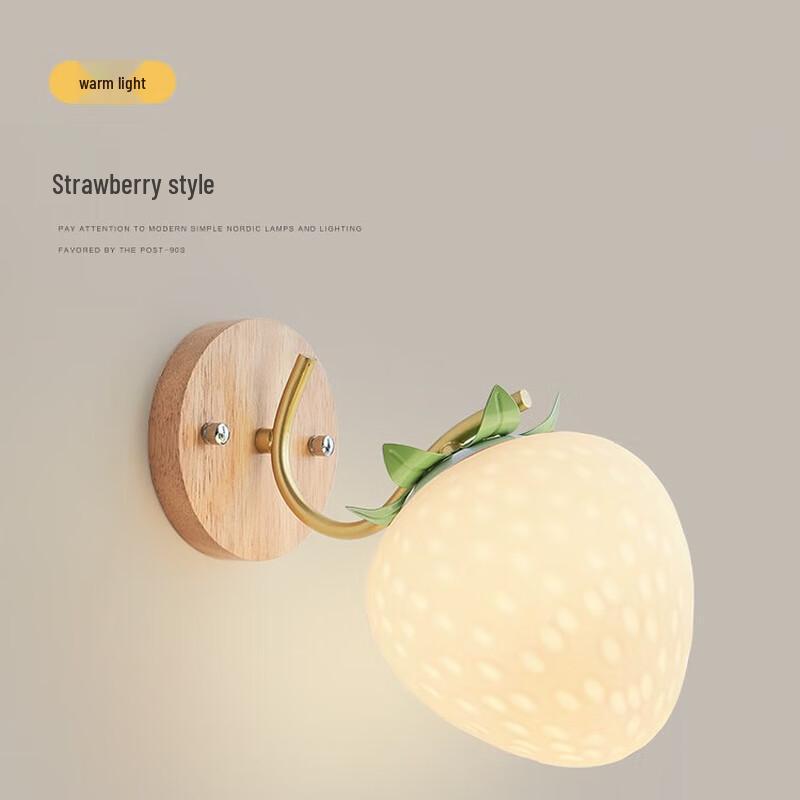 

Nordic Wood Strawberry Wall Lamp