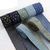 Retro Denim Ribbon With Star For Creative DIY Projects Clothing Decoration Vintage Blue Denim Trim Unique Star