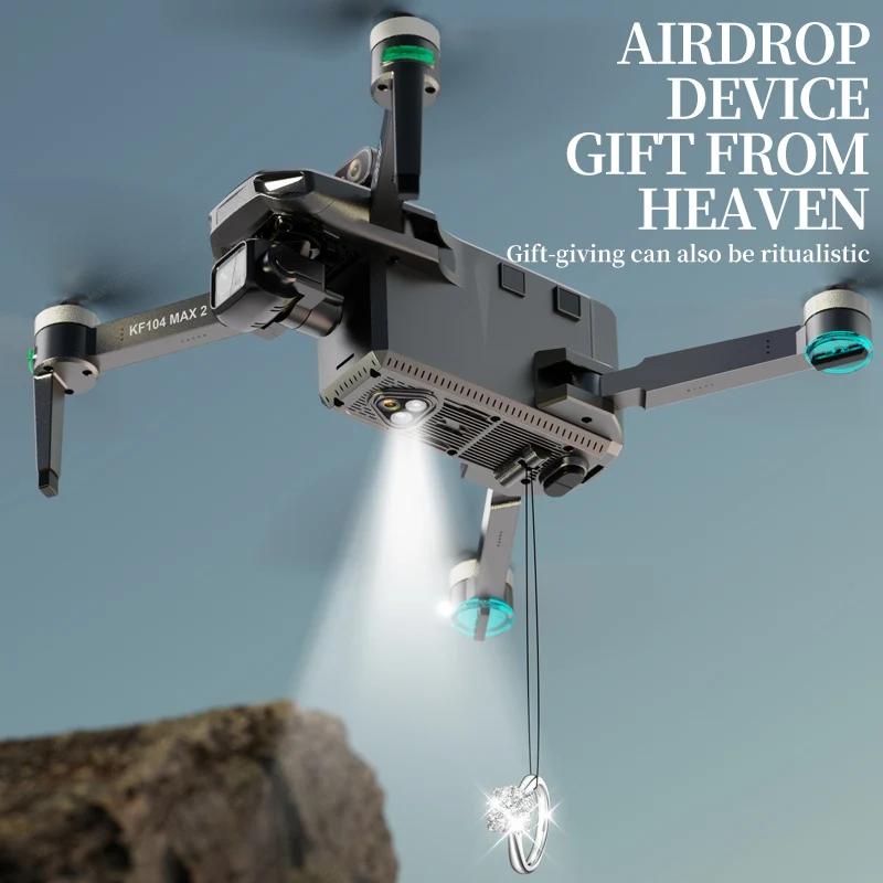 KF104 MAX2 Screen Control Drone 3-Axis Brushless Enhanced Pan Tilt+EIS Electronic Stable HD Camera Laser Obstacle Avoidance Dron