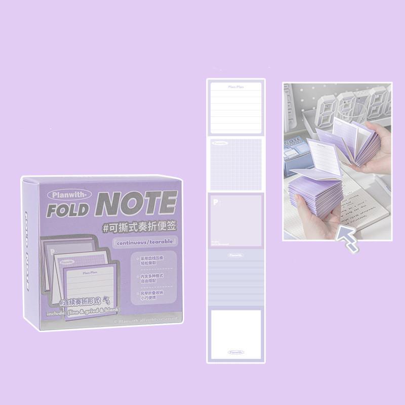 120sheet Simplicity Journal Memo Pad Creative Candy Color Tearable Sticky Note Blank Horizontal Line Note Pad Student Supplies