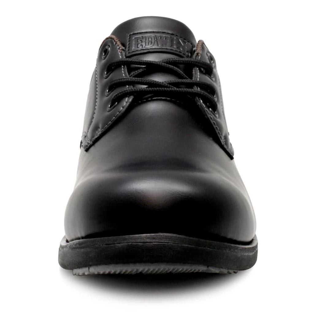 Waterproof Casual Shoes Business Sneakers Walking Lightweight Sole Plain Toe Lace Up Outer Feather Shoes Oxford Edm456 [Edwin] Men's Black/Black