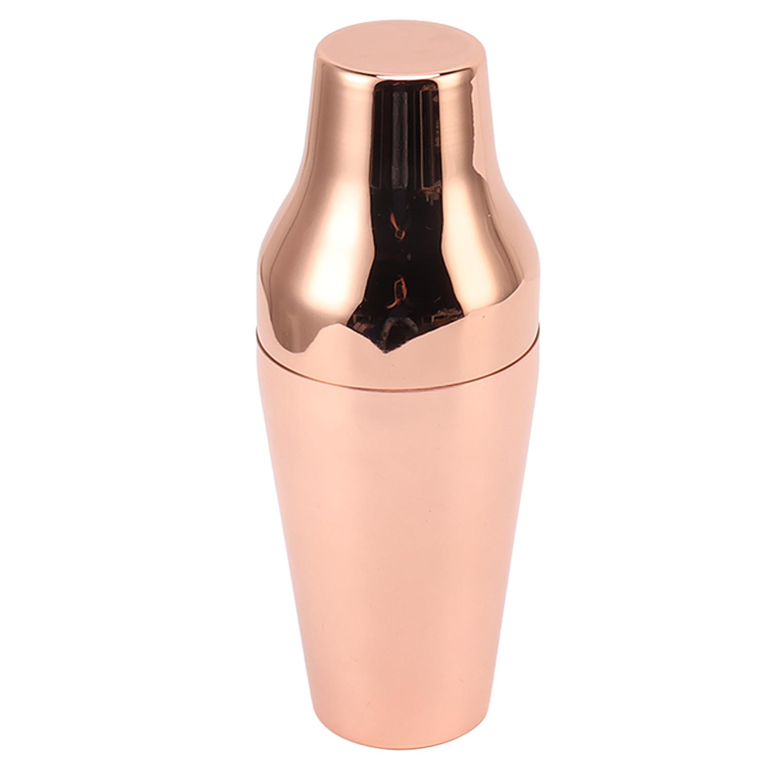 

Stainless Steel Drink Shaker French Style 2 Section Martini Mixer Drink Shaker for Bar Home Camping Picnic Rose Gold L