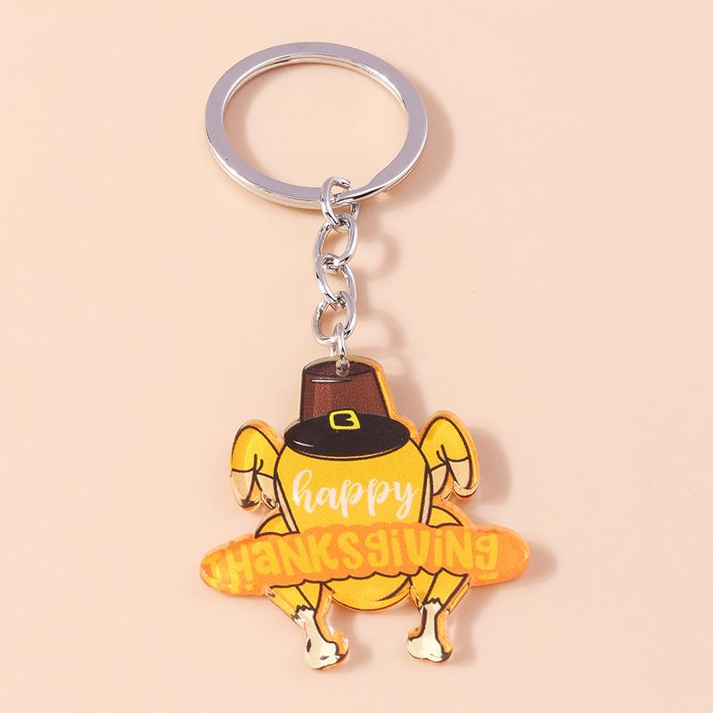 Cute Resin Animal Dinosaur Keychain Turkey Key Ring Pendants for Car Key Holder Women Girls Handbag Decor DIY Key Chain Gift