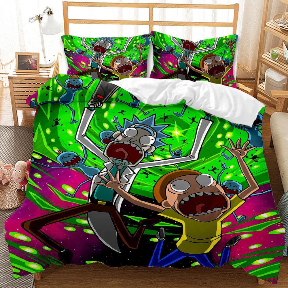 Cute Printed Quilt Cover Pillowcase Three-Piece Set Can Be Made Into Four-Piece 3D Digital Printing