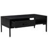 Coffee Table Black 90x50x35 cm Solid Pine Wood