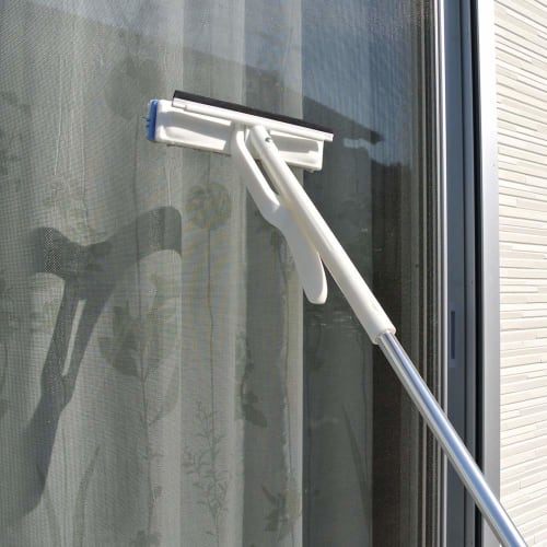 Azuma Glass Wiper for Windows and Screens, Easy-Squeeze Wiper 24F, 24cm Wiping Width, 100-145cm Total Length, Cleans Windows and Screens with Just One