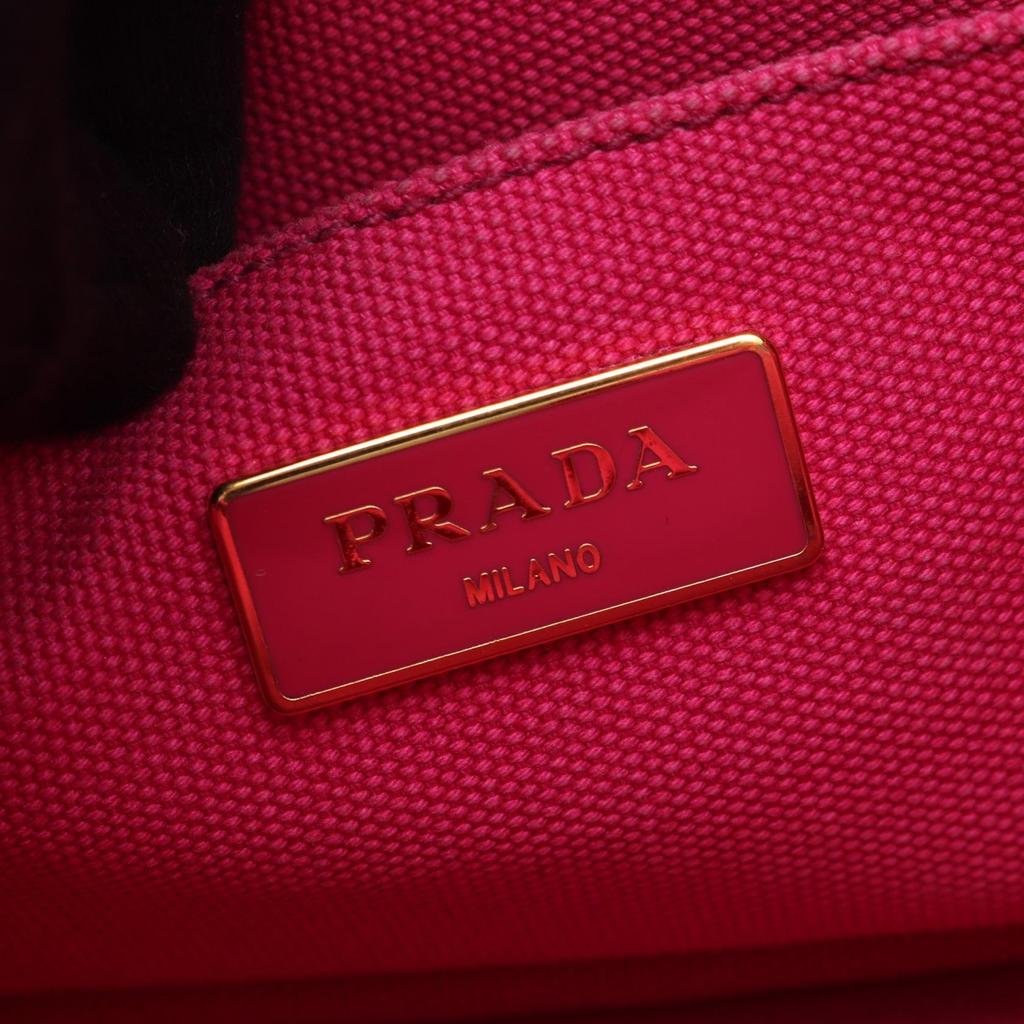 Used PRADA CANAPA Canapa Tote Bag 1BG439 canvas Pink Used Women