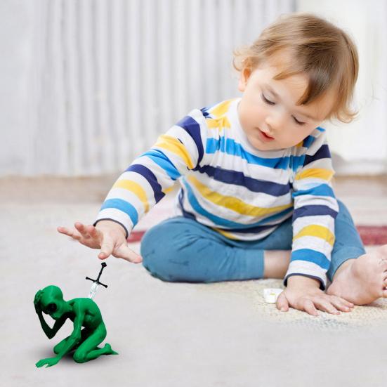 3D-printet Alien-figurleke Realistisk Artikulert Alien-modell Stressreduserende Fidget-figur Dynamisk Pose Alien-modell