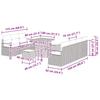10 Piece Black Poly Rattan Garden Sofa Set with Cushions