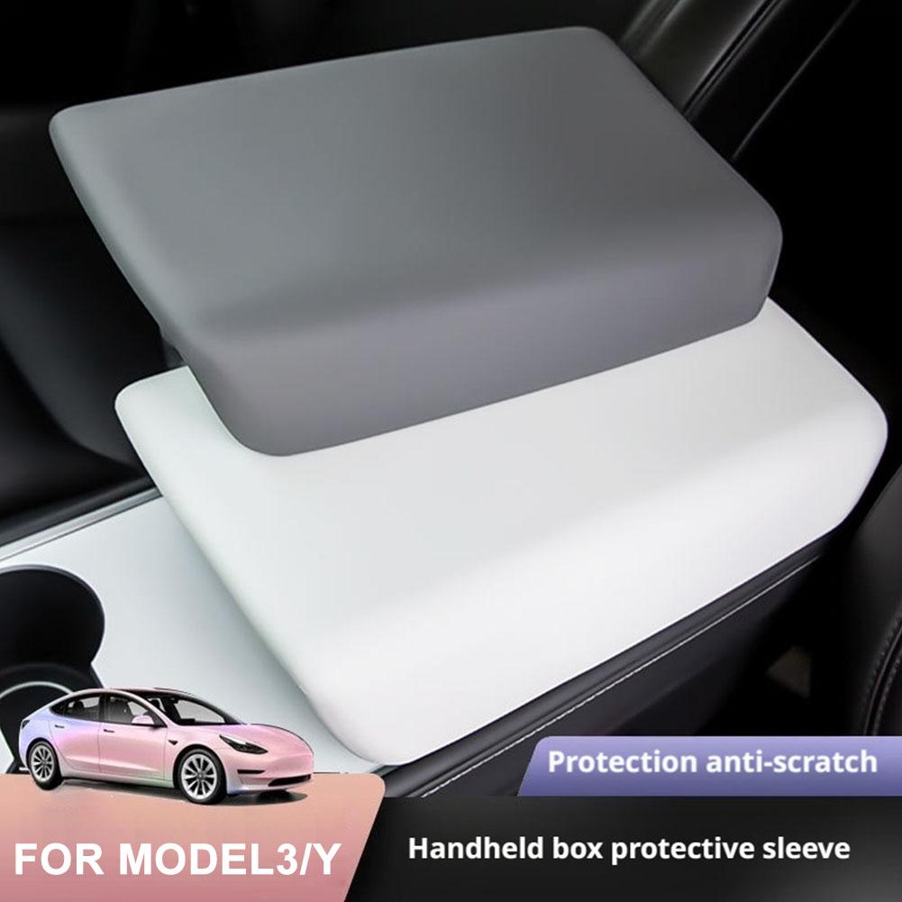 Armrest Box Protective Cover For Tesla Model 3 Y 2025 TPE Soft Case Center Console Arm Rest Lid Armrest Decoration Cover