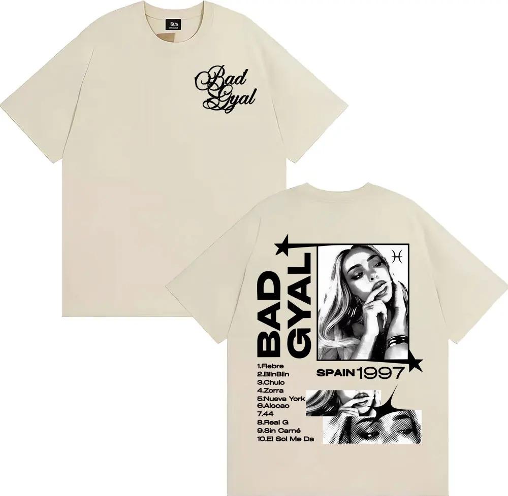 Singer Bad Gyal La Joia Album Tour 2026 Pattern Tshirt Fashion Trendy Aesthetics Tshirt Casual Cotton Unisex Tshirt