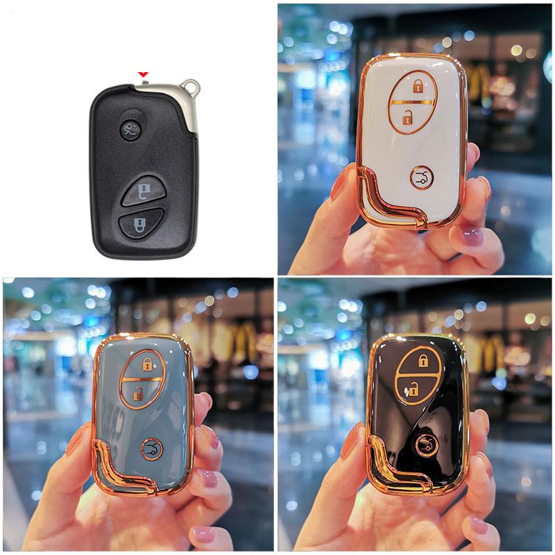 Tpu Car Key Case Cover For Lexus Is250 Ct200 Ct200H Rx270 Rx350 Rx450 2 3 Button Remote Control Car Key Holder Key Ring Shell