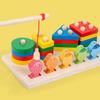 2-in-1 Shape Fishing Set For Preschoolers, Baby Color , Fun Enlightenment, Early Education, Puzzle Toy