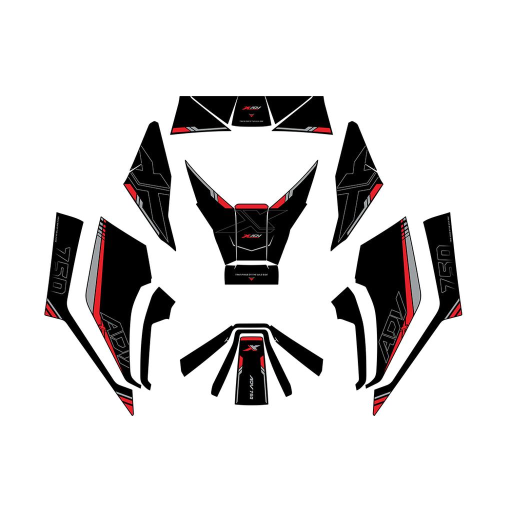 For HONDA X ADV750 2025 Fuel Tank Protection Stickers Kits Of Motorcycle Accessories Gas Fuel Pad Decoration Refit Decals