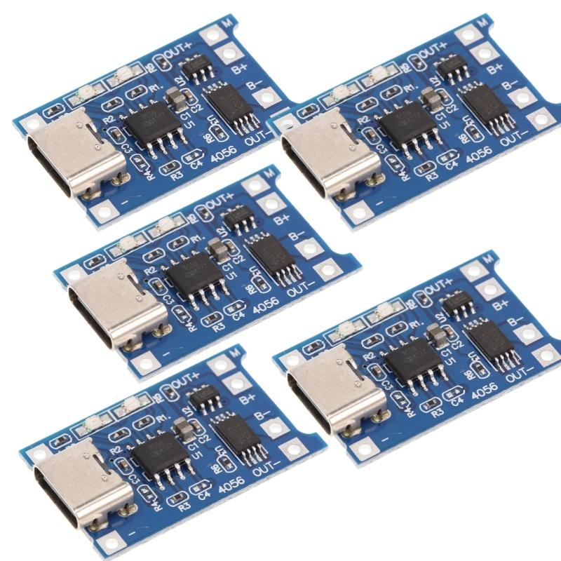 5PCS TP4056 18650 Lithium Battery Charging Board Module 5V With Overcharge Protection for DIY Electronics Projects