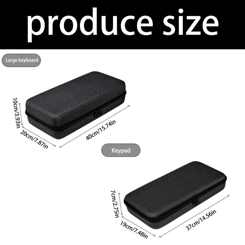 Strong Water Resistant Mechanical Keyboards Carrying Case Multiple Layer Defense Upgrades Suitable for 68/87 Layout