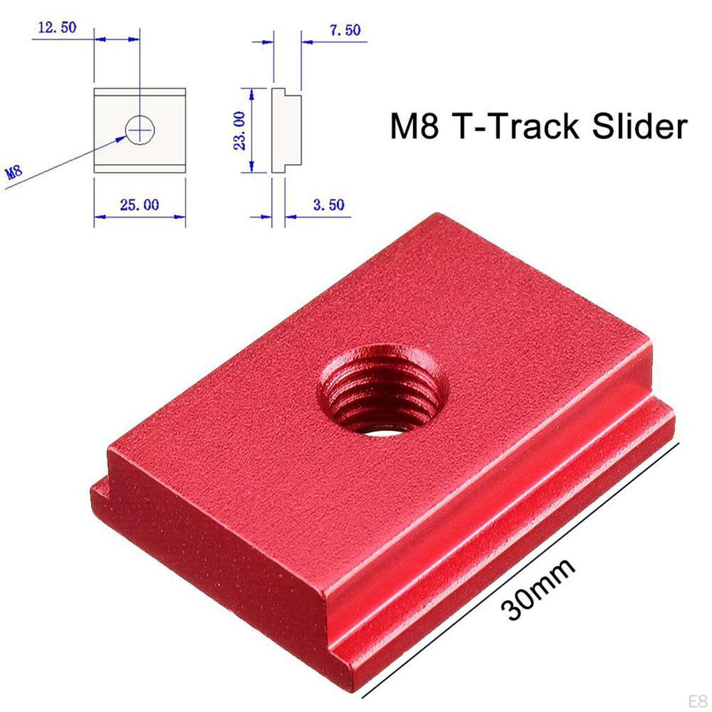 2 Pieces Sliding Nut Screw for Woodworking Fixturing Metalworking Slot Fastener