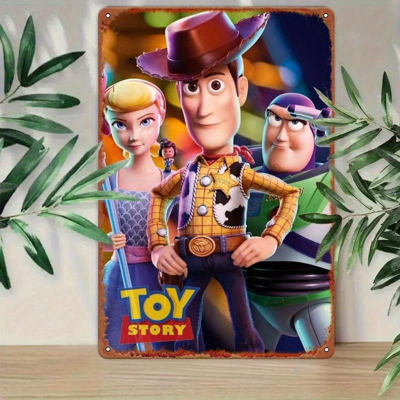 [2D Flat] 1pc Toy Story Cartoon Character Metal Tin Sign, 30.48x20.32 cm, Wall Hanging Decor for Living Room, Study, Bedroom - I