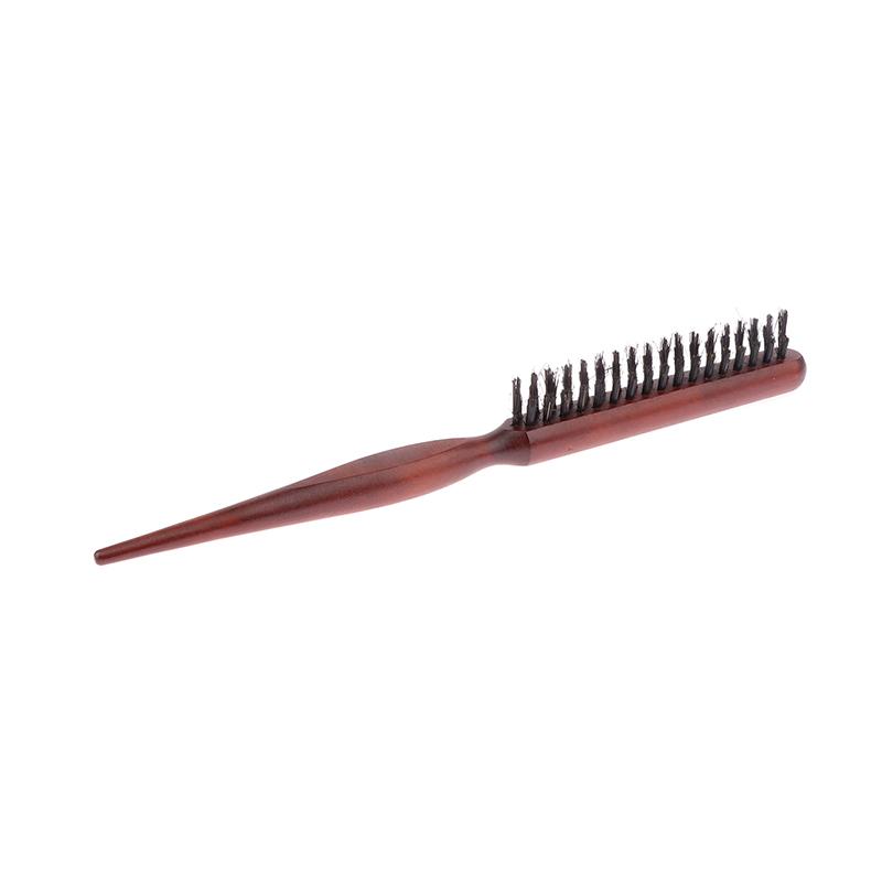 Professional Salon Teasing Back Hair Brushes Boar Bristle Wood Slim Line Comb Hairbrush Extension Hairdressing Styling Tools Diy