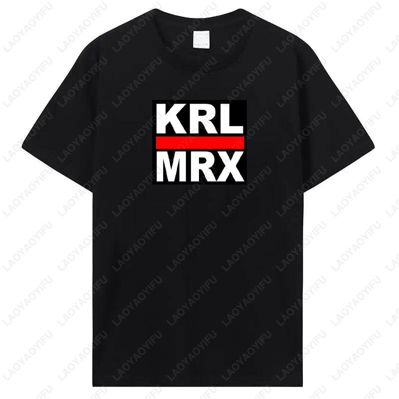 KRL MRX Tshirt Kommun Is Mus So Zialis Mus Marx Revolution Castro Lenin Engels Graphic T - shirts Unisex Cotton Fashion Vintage Tee