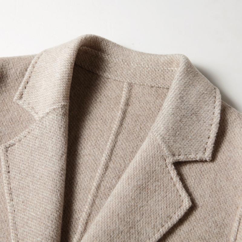 Autumn and Winter Wool Trench Coat Medium and Long Youth Light Luxury Business Double-sided Casual Warm Jacket