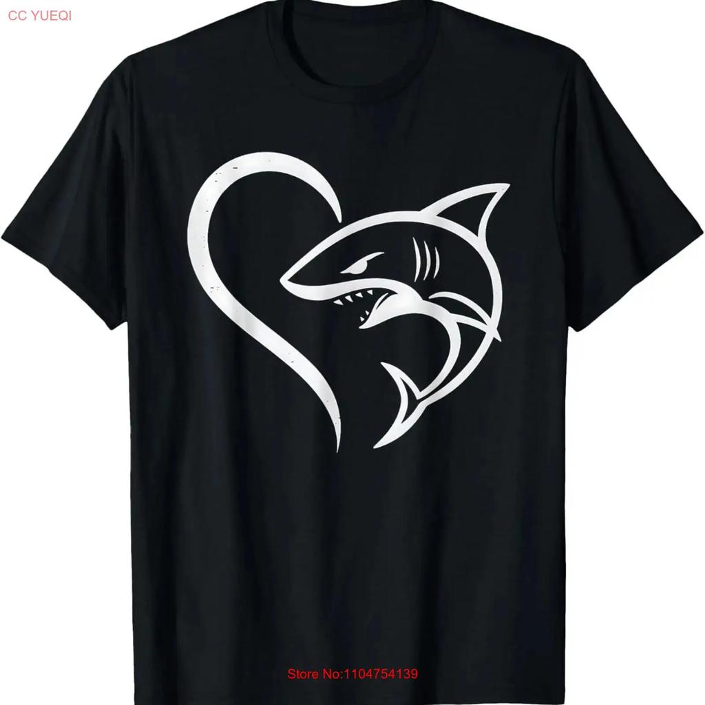 Cute Shark Heart Sharks Lover I Love T Shirt Vintage Washed Stylish Designer Clothes Streetwear Breathable Graphic Homme Soft